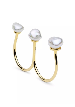 AUTORE MODA 9kt yellow gold Sophia pearl ring