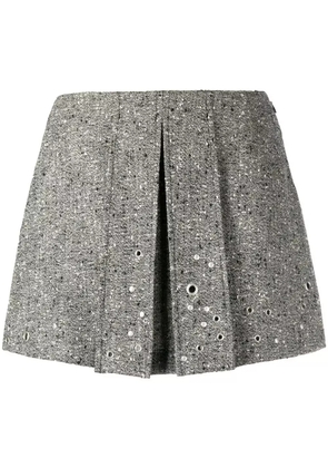 Durazzi Milano rivet-detail pleated mini skirt - Grey