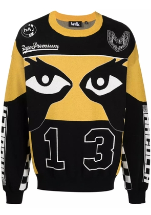 Haculla Super Premium Racer intarsia-knit jumper - Black