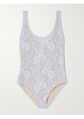 Zimmermann - Stretch-lace Bodysuit - Blue - 01,2,3,4