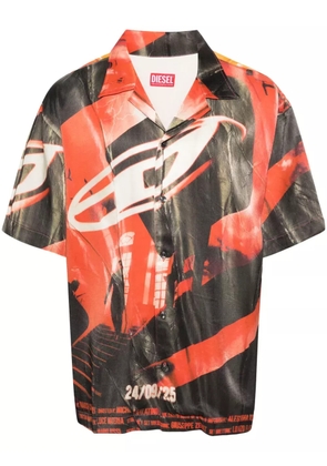 Diesel S-Hockney camp-collar shirt - Grey