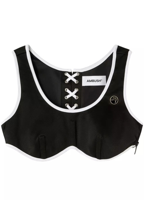 AMBUSH lace-up cropped top - Black