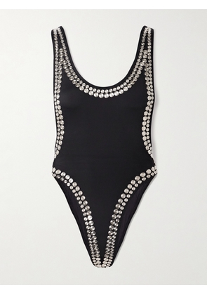 Norma Kamali - Marissa Studded Swimsuit - Black - x small,small,medium,large,x large