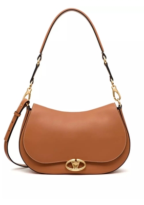 Valentino Garavani medium Ohval leather shoulder bag - Brown