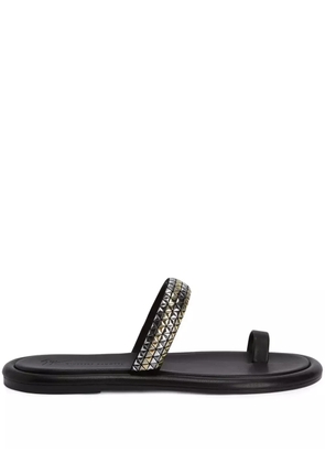 Giuseppe Zanotti Redouart studded toe-loop sandals - Black