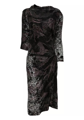 Vivienne Westwood Pre-Owned 2014-2015 graphic-print midi dress - Grey