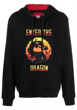 Mostly Heard Rarely Seen 8-Bit text-print cotton hoodie - Black
