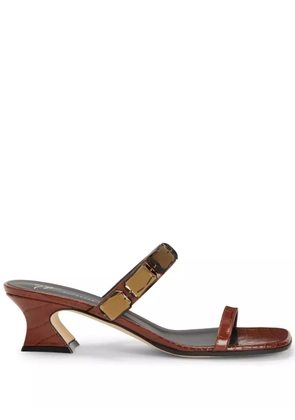 Giuseppe Zanotti Flaminia 45mm square-toe sandals - Brown