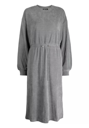 tout a coup logo-embroidered drawstring midi dress - Grey