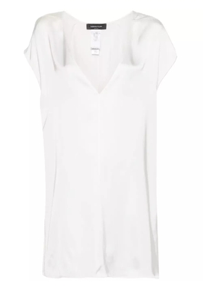 Fabiana Filippi sleeveless satin tunic - White