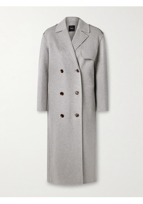 Theory - Double-breasted Wool And Cashmere-blend Felt Coat - Gray - x small,small,medium,large,x large