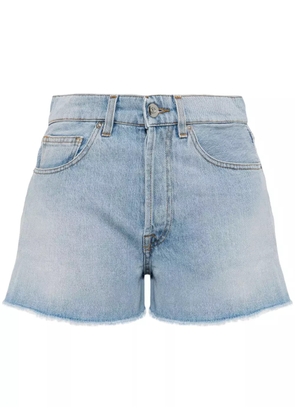 Joshua Sanders smiley-face denim shorts - Blue