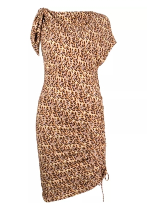MARANT ÉTOILE Jeffy abstract-print dress - Brown