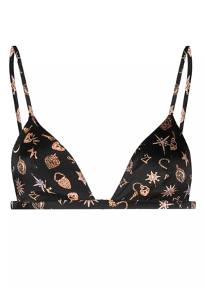 Fleur Du Mal Luxe triangle bra - Black
