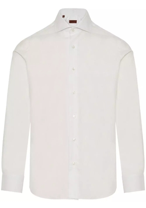 Barba spread collar shirt - White