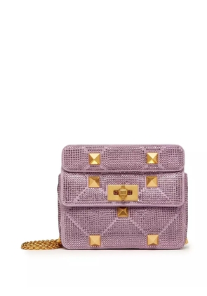 Valentino Garavani small Roman Stud embellished shoulder bag - Purple