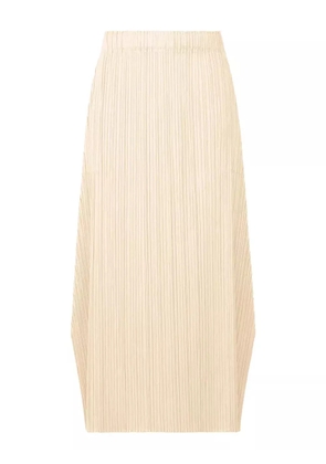 Pleats Please Issey Miyake plissé-effect midi skirt - Neutrals