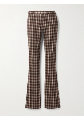 Acne Studios - Checked Woven Flared Pants - Brown - EU 32,EU 34,EU 36,EU 38,EU 40,EU 42