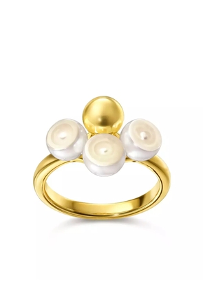 TASAKI 18kt yellow gold M/G Sliced Sphere pearl ring