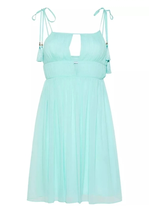 Patrizia Pepe plissé crepe mini dress - Blue