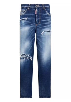 DSQUARED2 lace-up distressed jeans - Blue