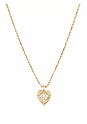 Christian Dior Pre-Owned 2000s heart pendant chain necklace - Gold