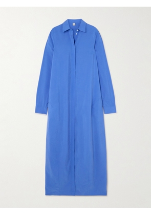 TOTEME - Parachute Silk-blend Maxi Shirt Dress - Blue - DK32,DK34,DK36,DK38,DK40