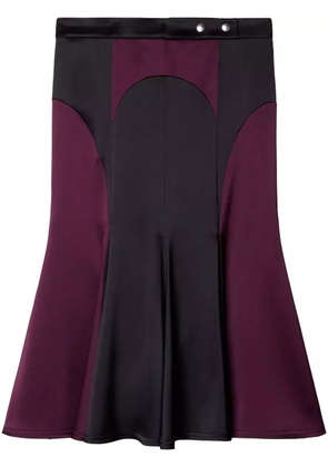 Off-White panelled satin midi skirt - Black