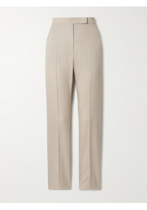 Max Mara - Wool, Mohair And Silk-blend Straight-leg Pants - Neutrals - UK 4,UK 6,UK 8,UK 10,UK 12,UK 14,UK 16,UK 18