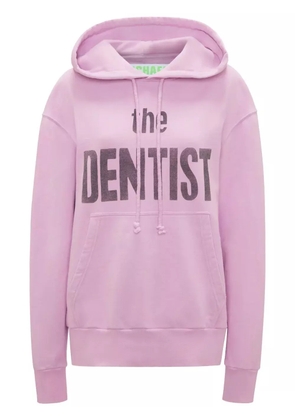 JW Anderson graphic-print cotton hoodie - Purple