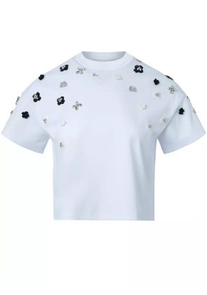 Ports 1961 Swarovski-embellished Crystal Flower T-shirt - White