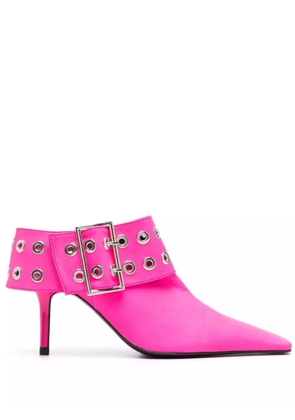 Abra Big Belt 85mm mules - Pink