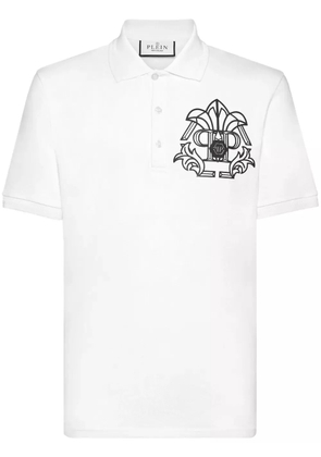 Philipp Plein Skull & Bones piqué polo shirt - White