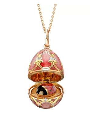 Fabergé 18kt yellow gold Heritage Ladybird Surprise diamonds locket necklace - Red