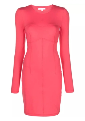 Patrizia Pepe exposed stitching fitted dress - Pink