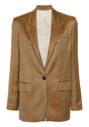 Forte Forte single-breasted checked blazer - Brown