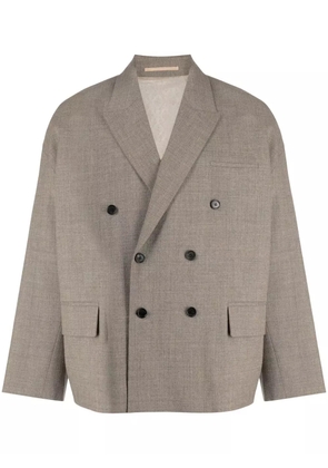 CROQUIS double-breasted wool blazer - Brown