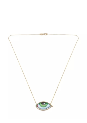 Lito 14kt yellow gold Grand Vert diamond and tsavorite necklace