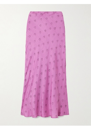 ALIX OF BOHEMIA - Lyra Printed Silk Maxi Skirt - Pink - x small,small,medium,large,x large