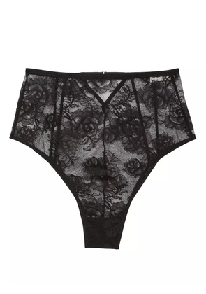 Fleur Du Mal Bouquet lace panty - Black