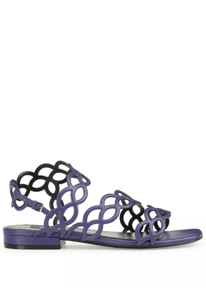 Sergio Rossi Mermaid leather sandals - Purple
