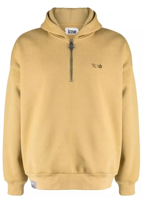 izzue photograph-print half-zip hoodie - Green