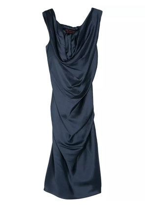Vivienne Westwood Pre-Owned 2010s crepe draped midi dress - Blue