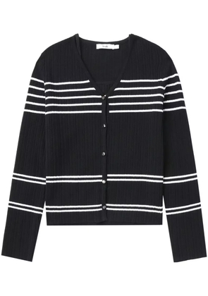 b+ab V-neck striped cardigan - Blue