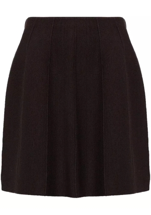 JNBY ribbed-detailed knitted skirt - Brown