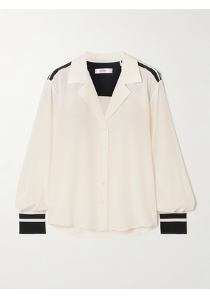 FRAME - Striped Silk-crepe Shirt - Cream - x small,small,medium,large,x large