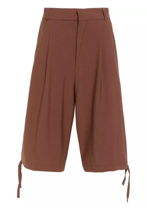 Bonsai pleat-detail shorts - Brown