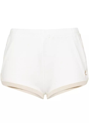 Courrèges logo-patch cotton shorts - White