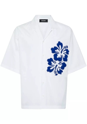 DSQUARED2 floral-detailing shirt - White