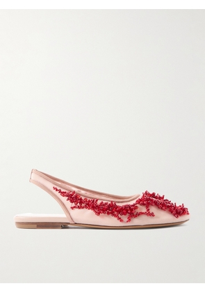 Dries Van Noten - Beaded Mesh Slingback Flats - Pink - IT35,IT36,IT36.5,IT37,IT37.5,IT38,IT38.5,IT39,IT39.5,IT40